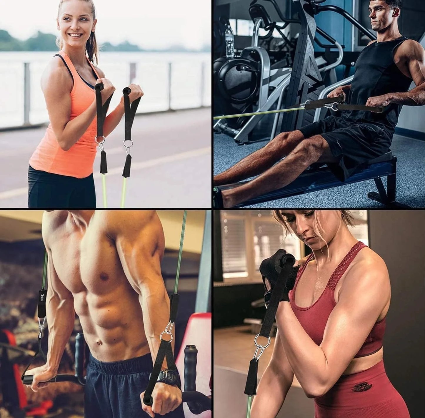 Resistance Exercise Bands Workout up to 150 Lb., Indoor and Outdoor with Door Anchor and Handles for Strength, Slim, Yoga, Home Gym Equipment for Men and Women